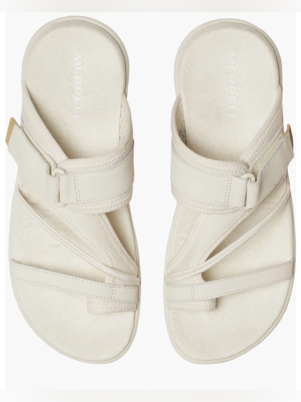 NWT Women’s Merrell Cream Strappy Slide Sandals - Picture 3 of 6